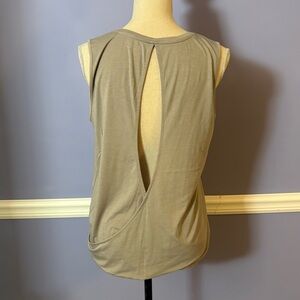 Athleta Taupe Sleeveless Tank with Back Detail